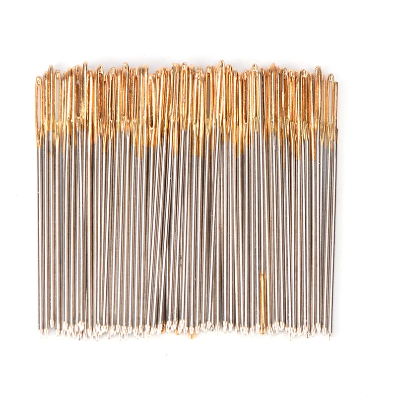 100 PCS/Lot Golden Tail Embroidery Fabric Cross Stitch Needles Size 24 for 11CT