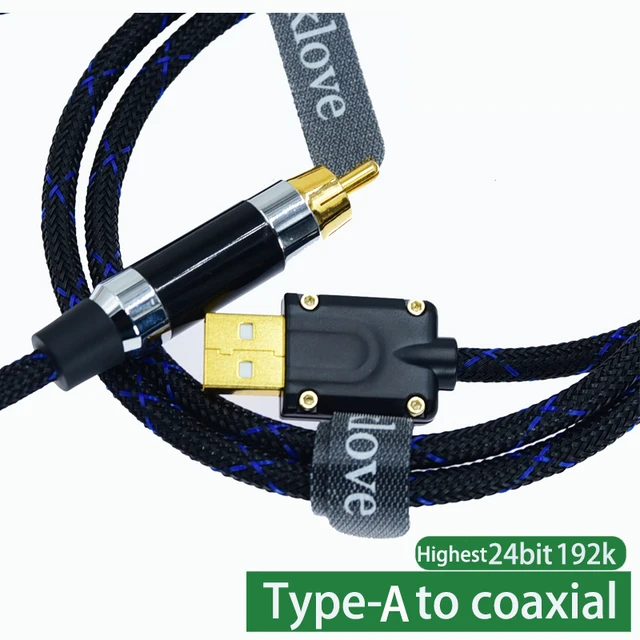 DD TC100-COA Interface USB-C Femelle vers Coaxial Mâle Cuivre OCC