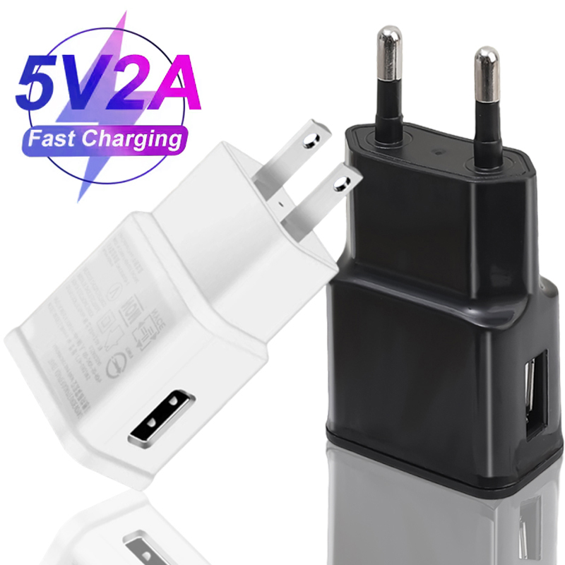 5V 2A Quick Charging Dual USB Mobile Phone Chargers USB High-speed Travel Wall Charger Adapter for Mi Samsung iPhone EU US Plug