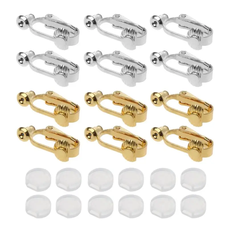 

24 Pieces Clip-on Earring Converters Ear Hoop Comfort Earring Pads Easy Use