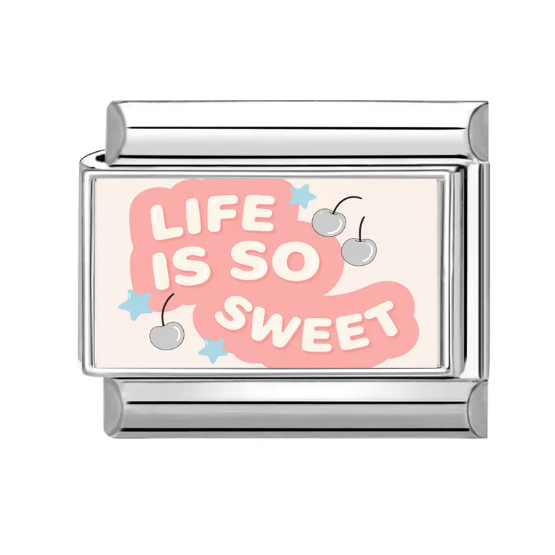 Fashion English Words Letters Colored Italian Link Fit 9mm Stainless Steel Bracelet Making DIY Charm Jewelry Gift Dropshipping S633221ce4da94d829951563f7543831cs