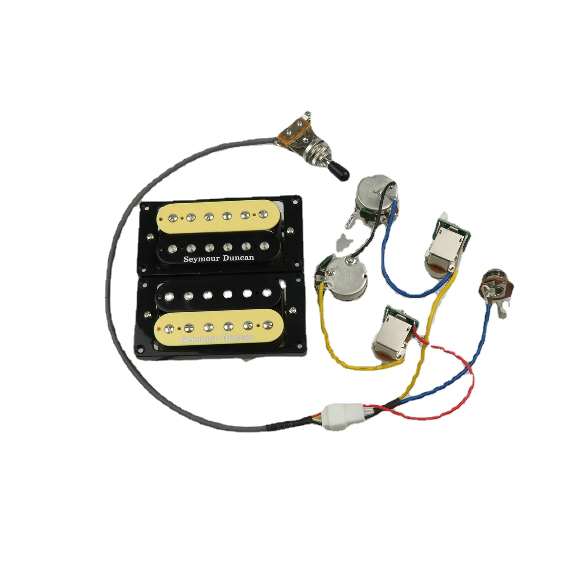 Sh1n Sh4 4c Zebra/black Set Humbucker Guitar Pickup Solder Free Lift