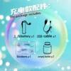 Automatic Bubble Machine Gun Toy With LED Flashlight Electric Hole Spurt Gatling Blowing Soap Bubble Outdoor Toys For Kids Gifts 5