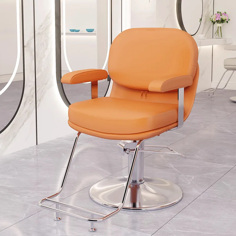 Stylist Ergonomic Barber Chairs Aesthetic Stool Cosmetic Hairdressing Barber Chairs Swivel Silla De Barbero Salon Equipment