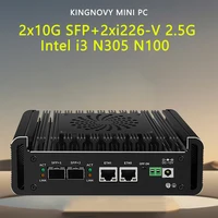 Fanless Intel I3 N305 N355 Industrial Mini PC Micro Firewall Appliance, 2 *i226 LAN Ports 2x10G SFP+ Home Network Pfsense Pc 1