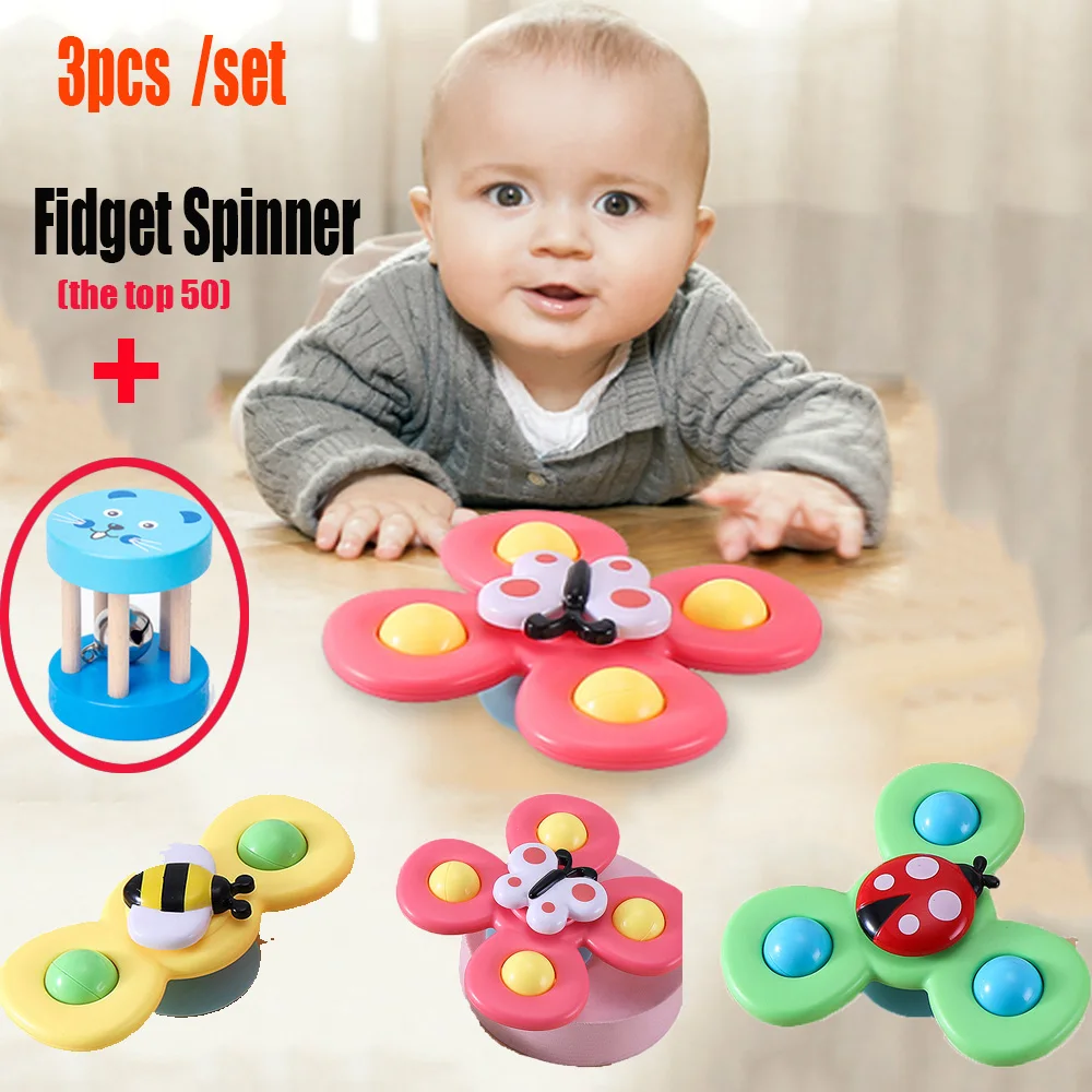 3pcs Baby Toys Children Anti stress Fidget Spinner Montessori Touch