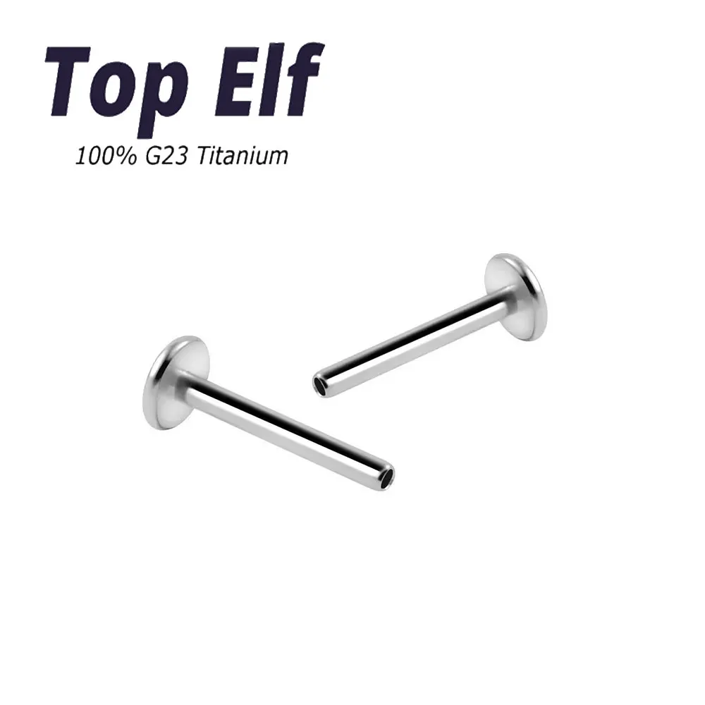 G23 티타늄 피어싱 나사없는 귀걸이 바, 코 피어싱, 이주 나선, 고급 주얼리, 16G, 10 개, 50 개, 100 개