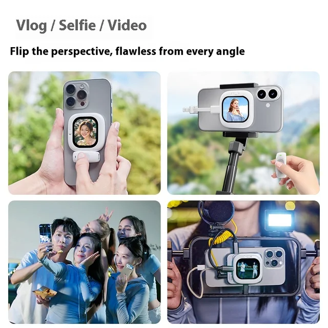 Founist Vlogmate Magnetic Selfie Monitor Bluetooth Remote Control Amoled Screen Portable For Iphone 5-12 13 14 15 16 Accessories 2