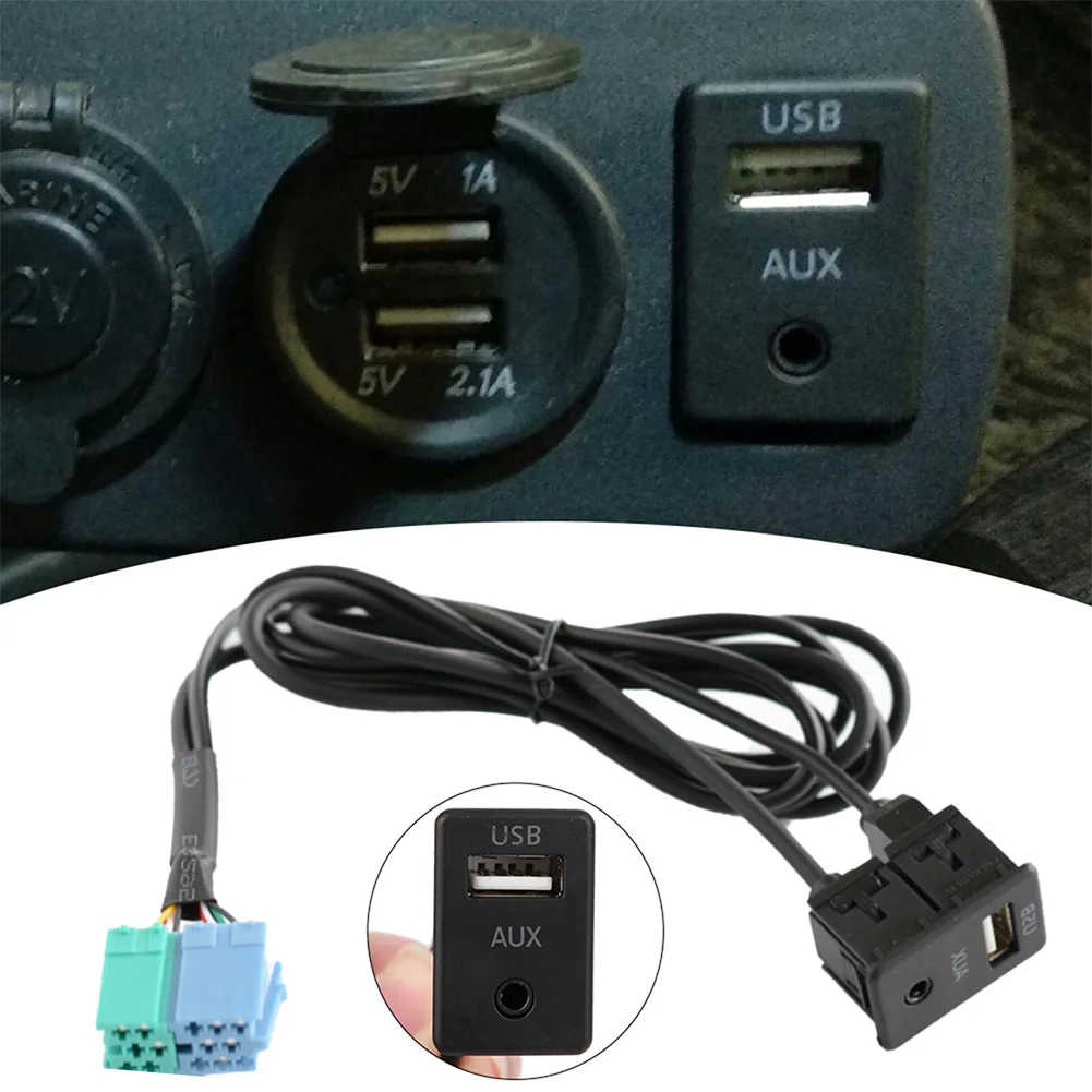 

3.5mm + USB Port AUX USB Cable AUX USB Port Adapter Cable Automotive Electronics Car Accessories For Hyundai Elantra