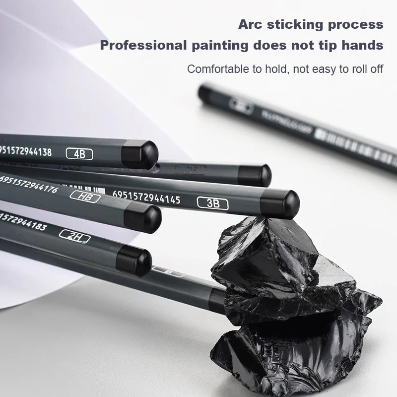 Matite per schizzi da disegno Set Forniture artistiche professionali in legno HB 2H B 2B 3B 4B 5B 6B 7B 8B 12B 14B Matite per artisti ombreggiatura per pittura - immagine 6
