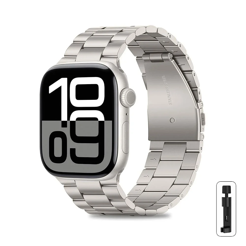 سوار ستيل مقاوم للصدأ لساعة أبل – متوافق مع Apple...
