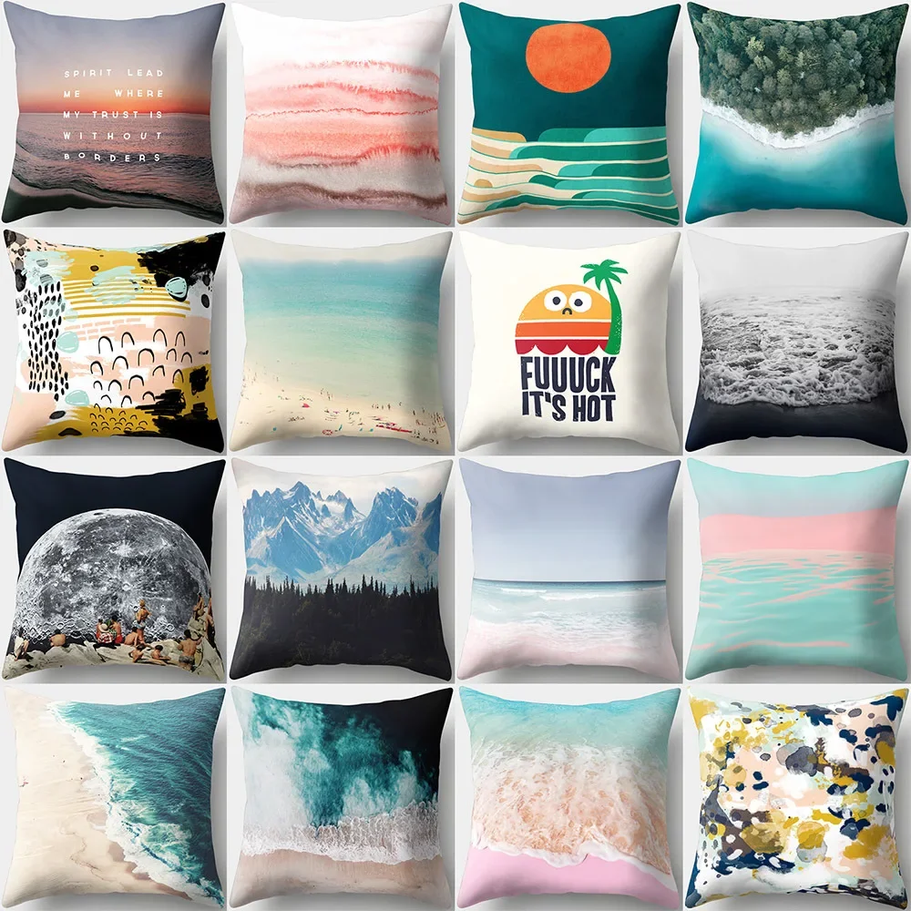 

Pillowcase Office Cushion Sunrise Sunset Sofa Creative Home