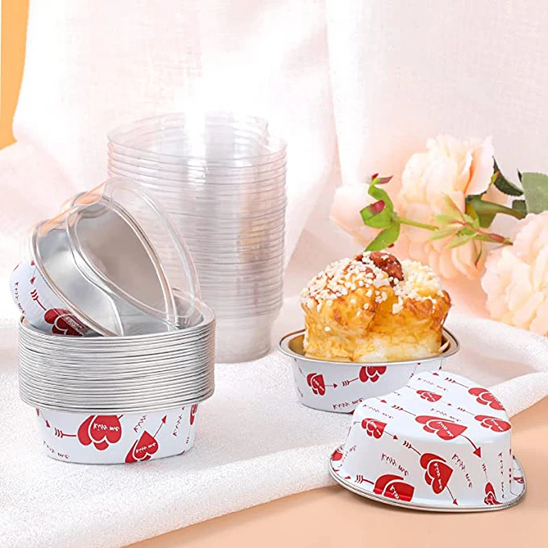 Aluminum Foil Valentine Baking Pans Valentine Mini Heart Shaped