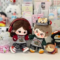 Vêtements de poupée de 20cm, Style rétro mignon, décontracté, sans attribut, corps Normal, vêtements de poupée en coton pouvant être modifiés, costume de printemps et d'automne 4