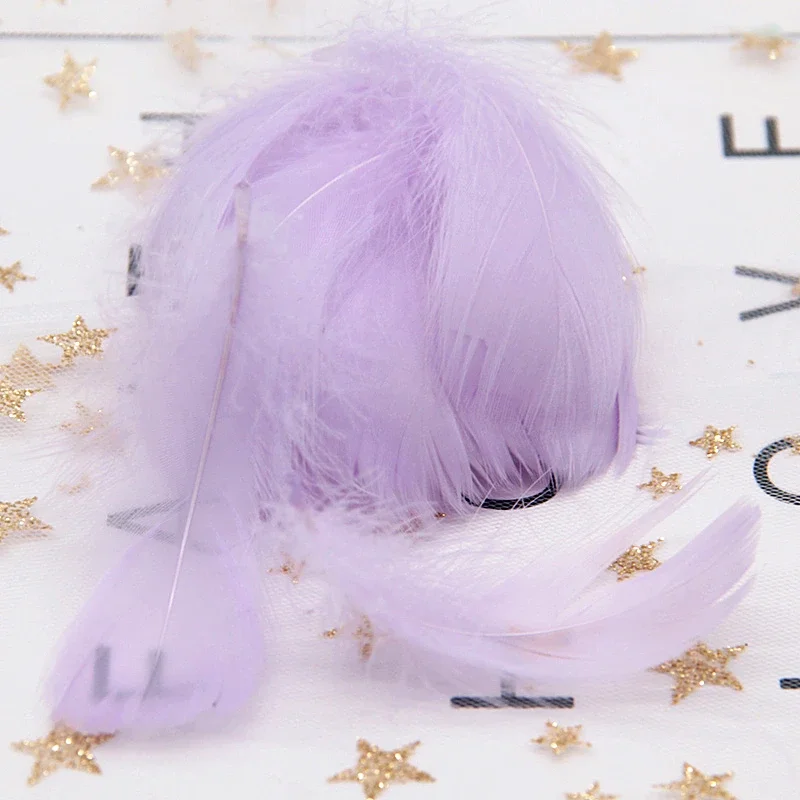 천연 백조 깃털 깃털, 혼합 염색 색상 거위 깃털, 웨딩 파티 의류 장식, DIY 공예 깃털, 로트당 100 개, 4-7cm