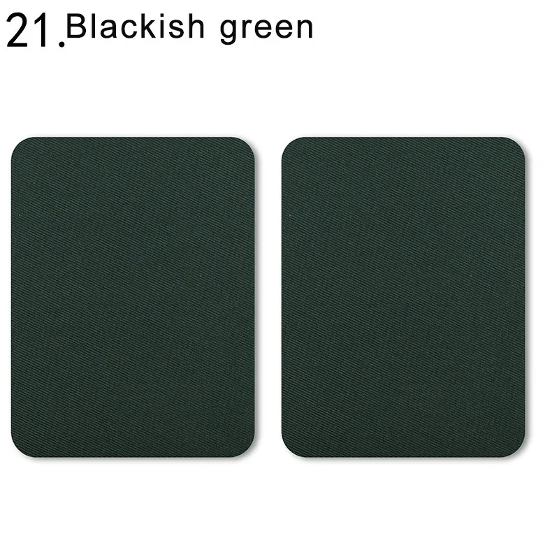 Set of 4 Multi-Colored Iron-On Fabric Patches for Clothing Repair and Decoration