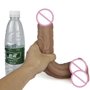 Huge Dildo Erotic Soft Double-layer Silicone Long Dildos Realistic Penis Suction Cup Dick Anal Orgasm Adult Sex Toys for Woman 6