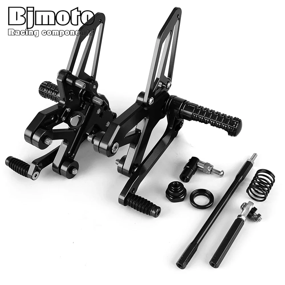 

Motorcycle Adjustable Rearset Footrests Foot Pegs Pedals Rear For Kawasaki Ninja ZX-25R 2020-2021