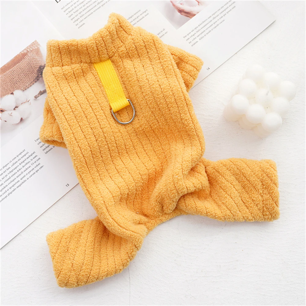 

Winter Warm Fleece Dog Jumpsuit Clothes Thicken Pet Nightshirt for Small Medium Dogs Chihuahua Costume Puppy Cat Pajamas Coat
