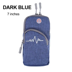Enhanced Waterproof Sports Armband Bag (Dark blue(7 inch))