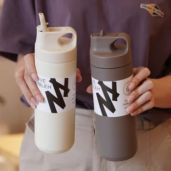 550ML Thermos Bottle Portable Tumbler Vacuum Flasks Stainless Steel Insulated Cup Outdoor Sports Water Bottle Travel Thermal Mug 1