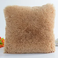 Soft Plush Faux Fur Decorative Cushion Pillowcase Throw Pillow For Sofa Car Chair Hotel Home Decoration Wholesale 2