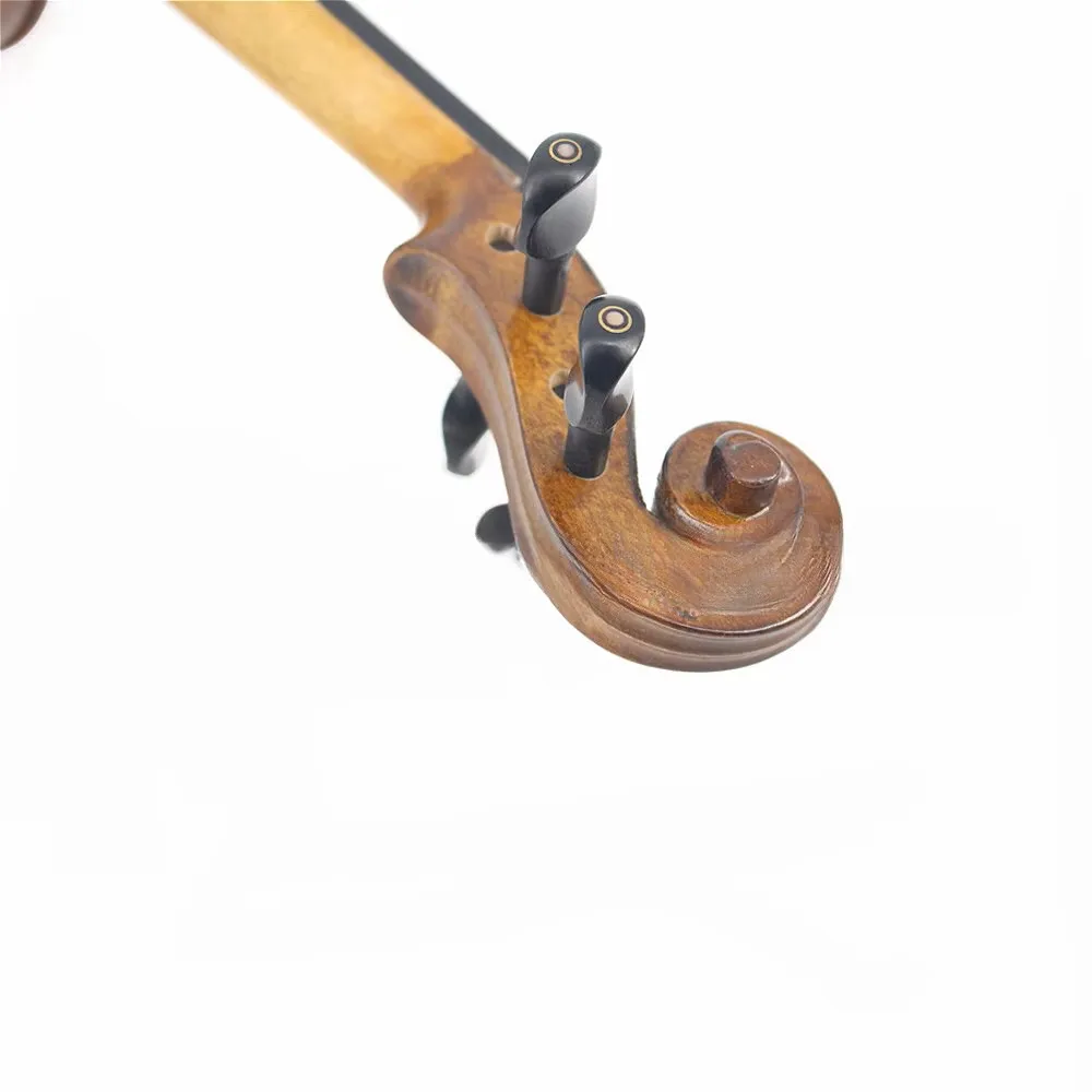 Natural Flame Maple Handmade Classy Violin Beginners Practice Violin Handmade Full Size 4/4 3/4 1/2 1/4 Spruce Panel