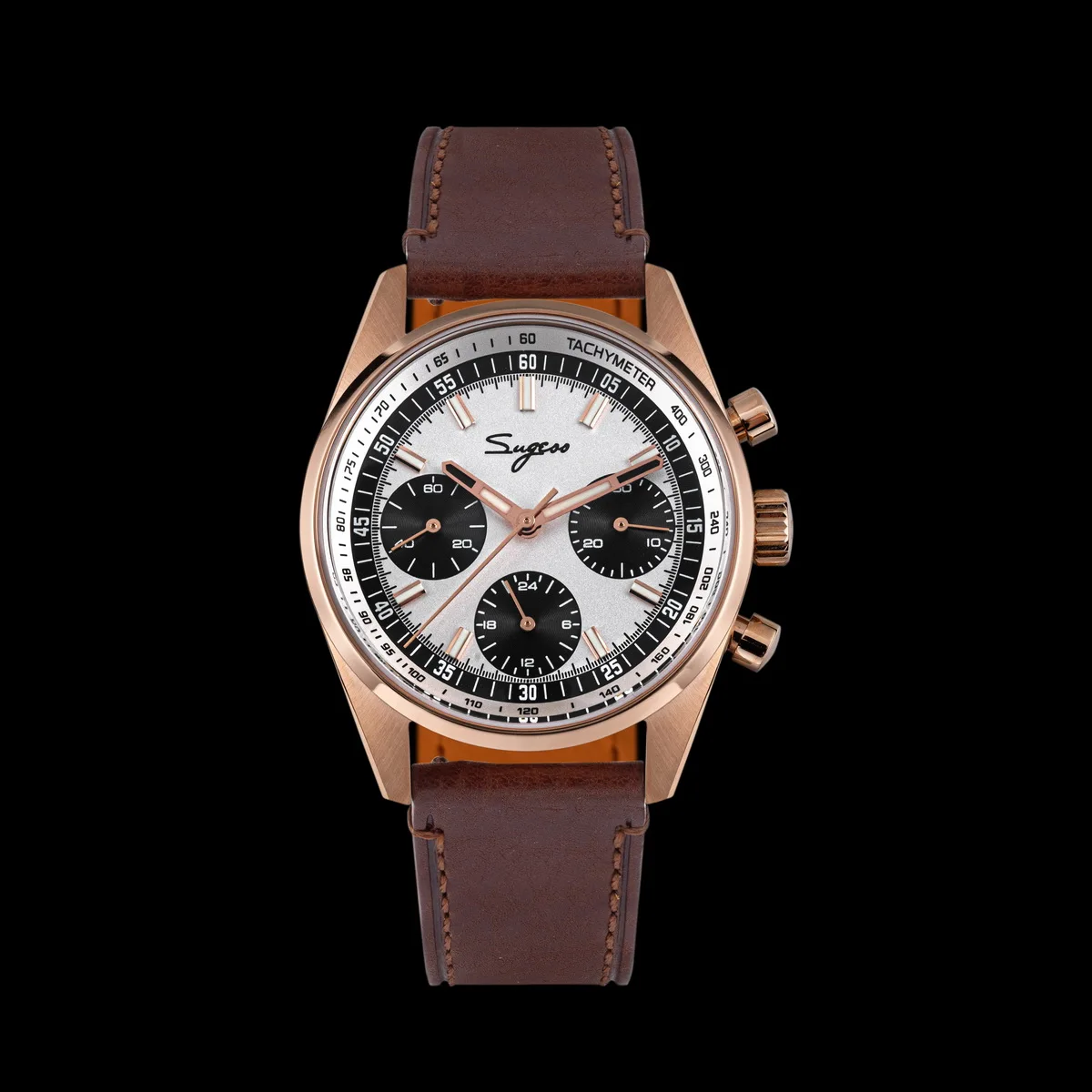 Sugess Mens Watch 38mm Chronograph Mechanical Wristwatches Tianjin Gooseneck Movement Sapphire Crystal Roulette Dial S465 new S6333587eaac74615813a0a56fc8e7d801