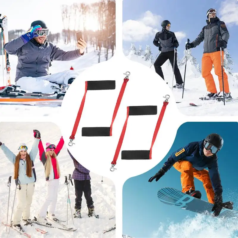 4Pcs Ski Glove Wrist Strap Glove Holder Sport Glove Strap Elastic WristLeash For Snowboard Ski Mountaineering Outdoor Sports ﻿ 2