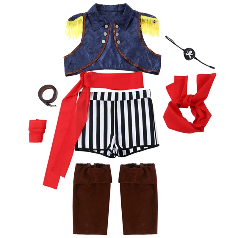 Men Pirate Costume Halloween Adult Sexy Cosplay Party Pirate Captain Uniform Suit