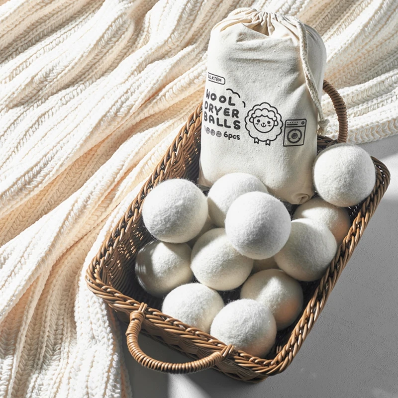 6pcs Drying Machine Wool Drying Felt Ball Removing Static Electricity From Fabric Dryer Laundry Balls Practical Wool Ball