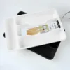 Tableware Organizer Cutlery Storage Tray Knife Block Holder Spoon Fork Separation Box Kitchen Drawer Plastic Container Cabinet 2