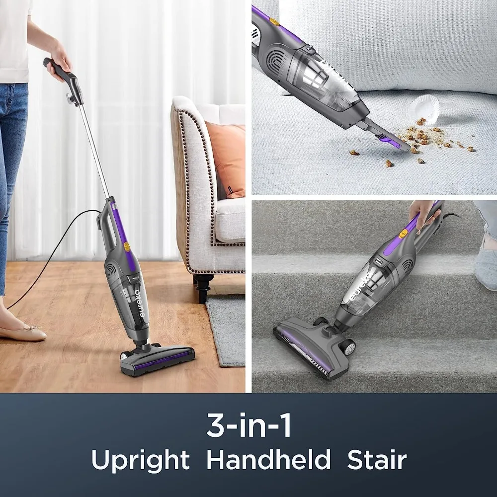 3-In-1 Upright Stick And Handheld Vacuum Cleaner