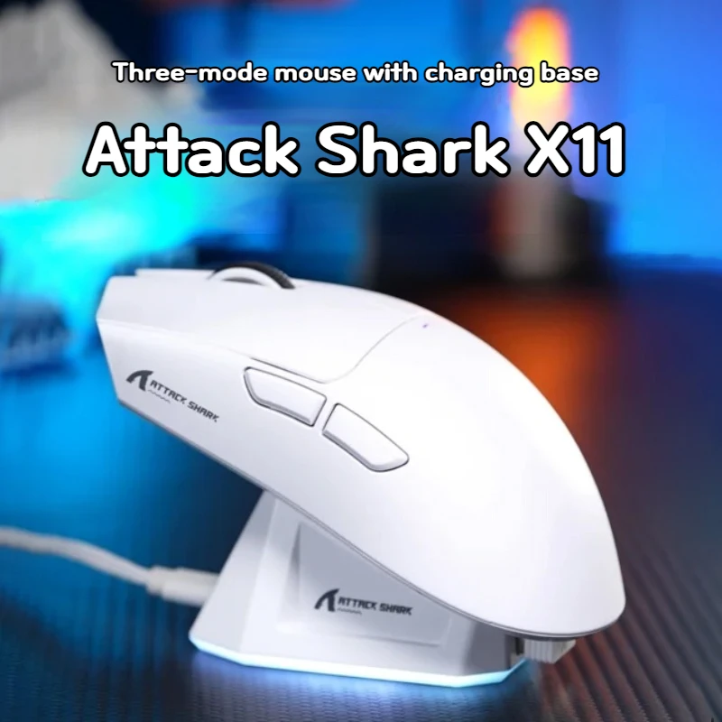 Attack shark x11 mouse leve paw3311 e-sports jogo três modos sem fio ...