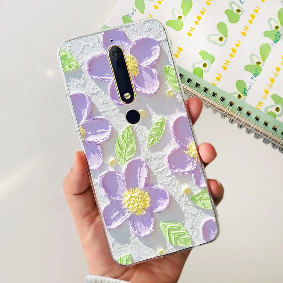 Fashion Flower Soft Silicone Bumper Phone Case in Pink