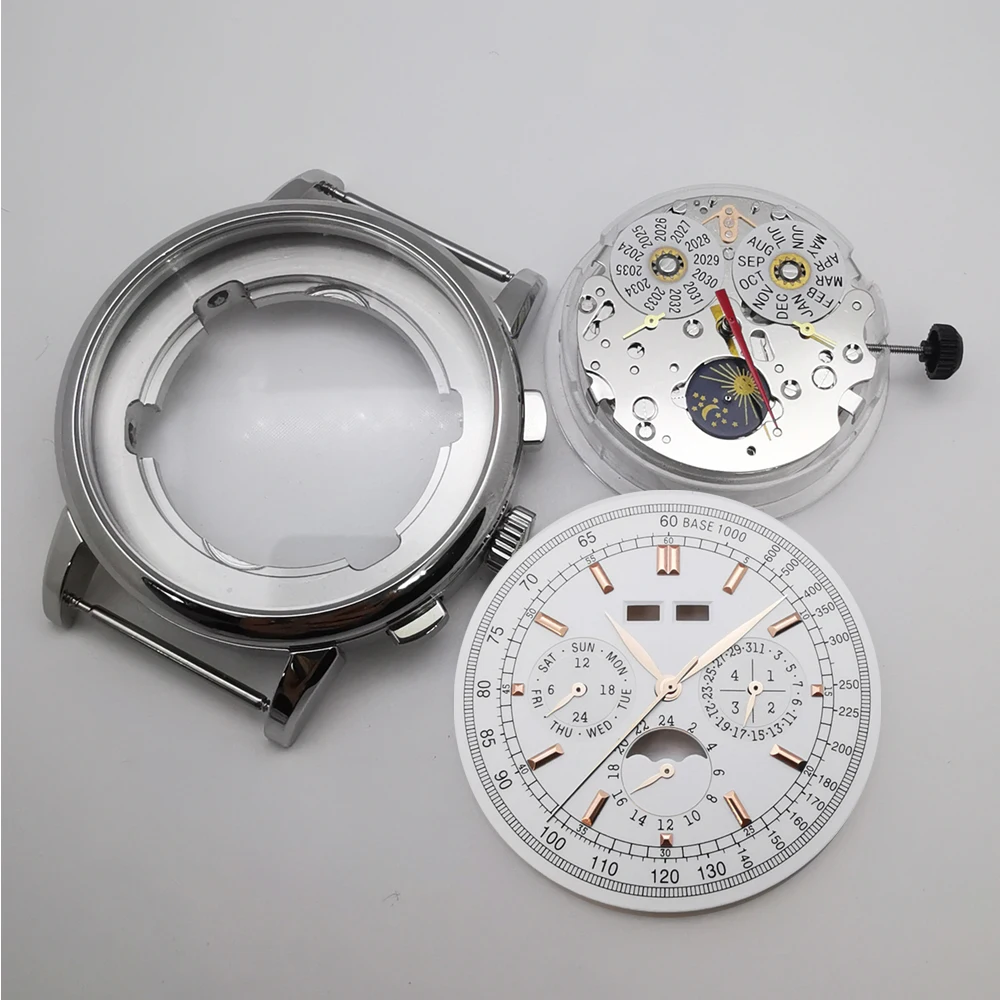 Stainless Steel Watch Case with Dial and Hands - Premium Watch Accessories