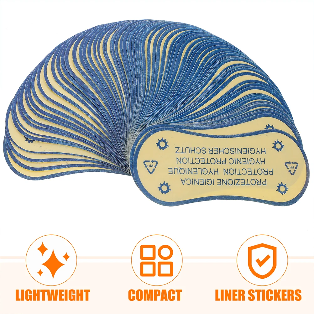 100 Pcs Hygienic Swimwear Labels Protective Sticker For Swimsuit Adhesive Fitting Liner Blue Traffic Signal Roadway Safety