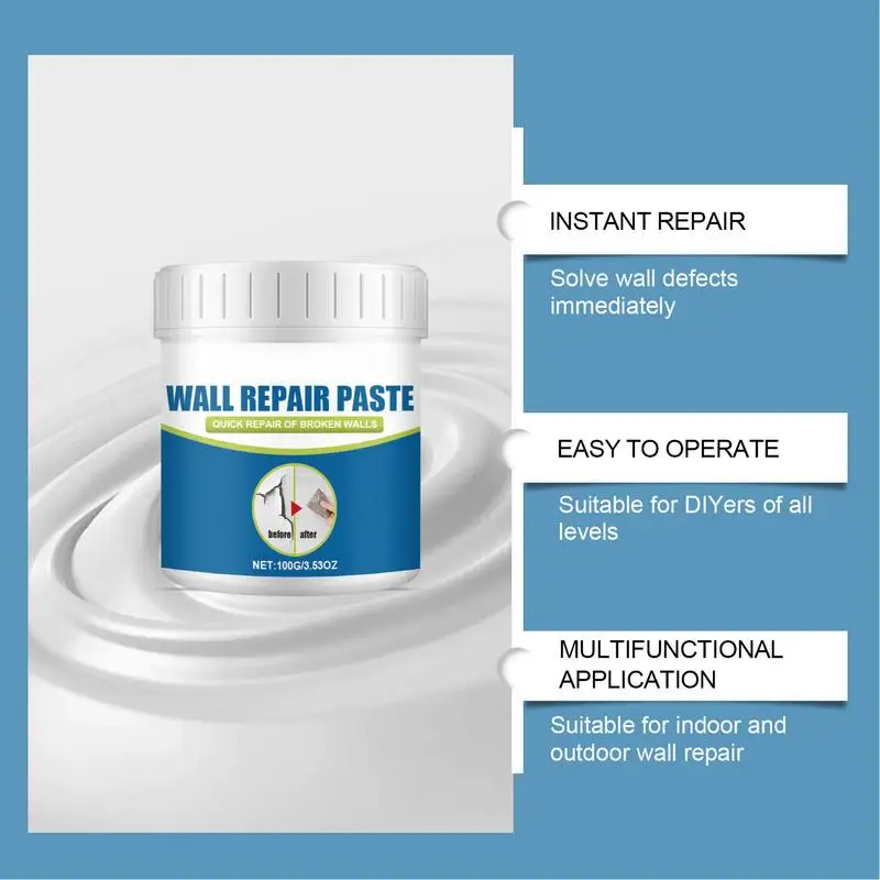 Dry Wall Repair Kits Drywall Repair Kit Paste Wall Mending Agent Putty Paste White Plaster With Scraper