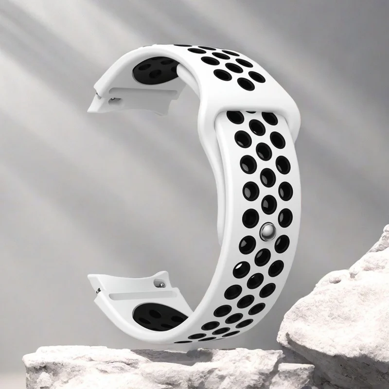 Dual-Tone Silicone Sport Watch Band with Breathable Holes