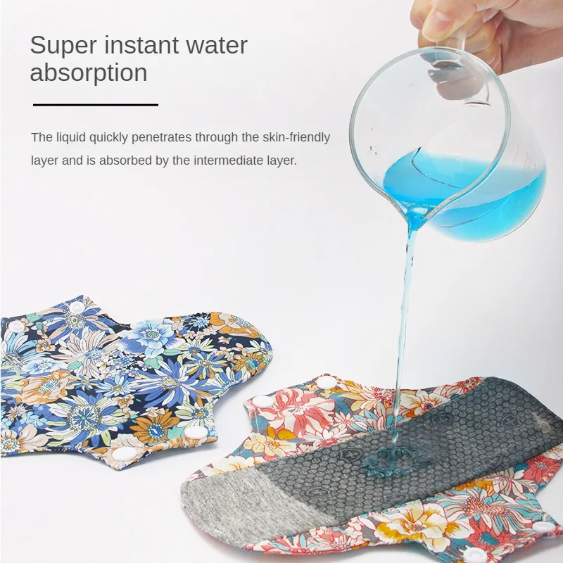 18x18cm Cotton Reusable Menstrual Pads Colored Cotton Washable Sanitary Napkin Menstrual Ecological Cloth Nursing Pads 2