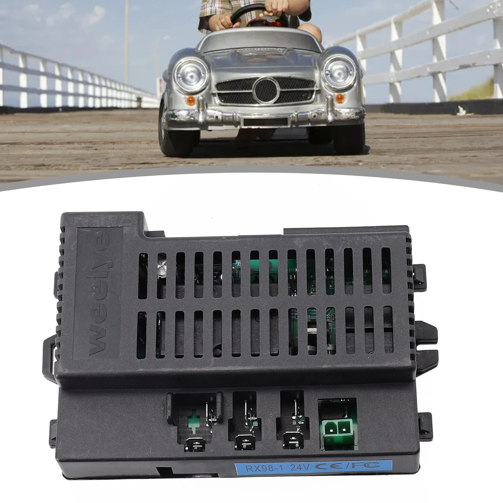 weelye RX98 24V Receiver Control Box, Compatible with Certain Children's Electric Ride On Toys, Complete Package
