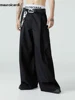 Mauroicardi Spring Autumn Long Loose Casual Baggy Flowy Soft Black Pleated Wide Leg Pants Men Luxury Designer Emo Clothing 2024 2