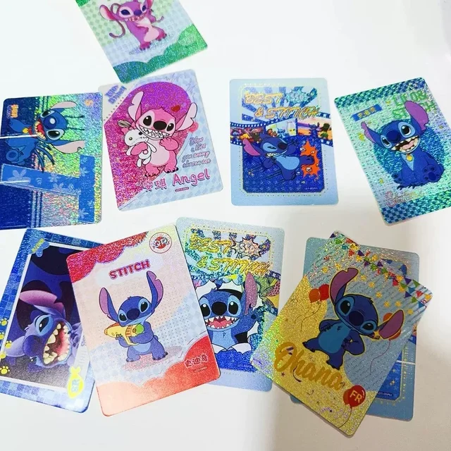 160 Pcs Disney Lilo & Stitch Card Cute Cartoon Stitch Angel Character Card Fun Collection Card Children Toy Gift 2