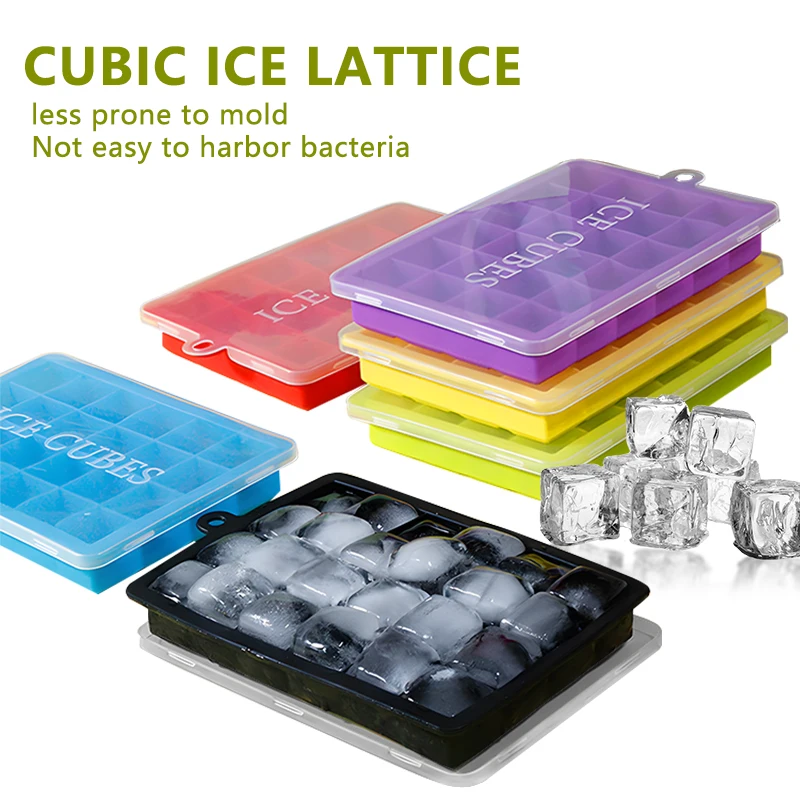 15 24 Holes Wholesale Food Grade Ice Block Molds Square Silicone