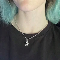 Collier pendentif étoile tourbillon en argent Y2K, adapté aux cadeaux de bijoux esthétiques pour femmes 2
