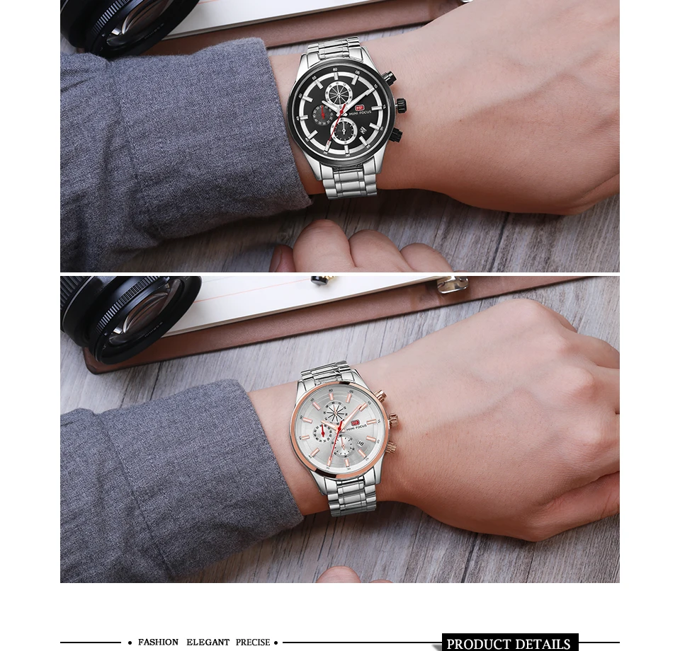 MINI FOCUS Quartz Watch for Men Waterproof_voghion.com