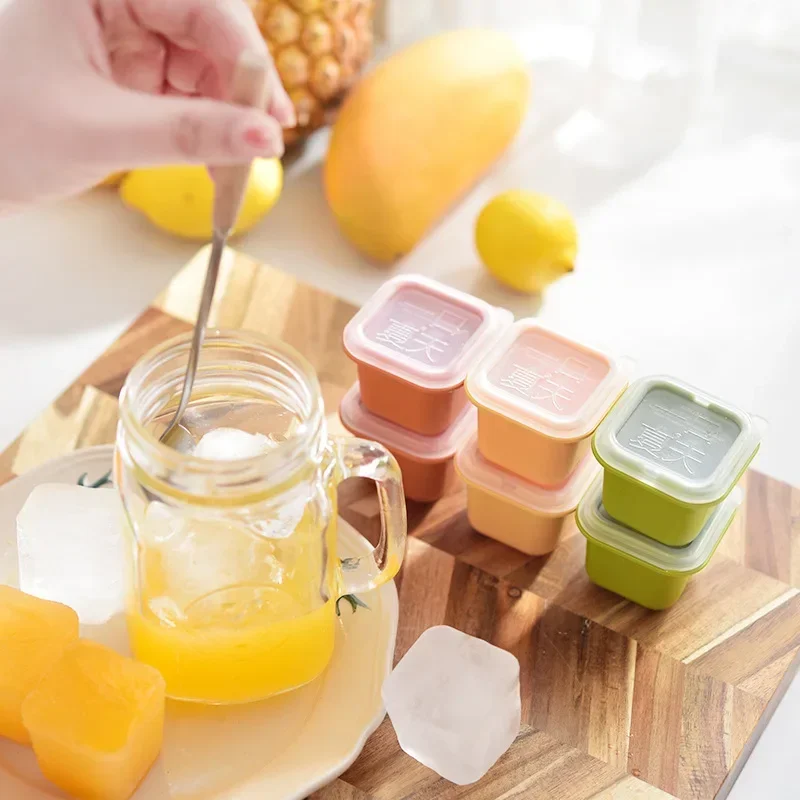 6-1pcs Creative Ice Cube Makers Square Ice Cube Moulds Reusable Mini Mold Whiskey Drink Freezing Gadgets Kitchen Tools ice molds