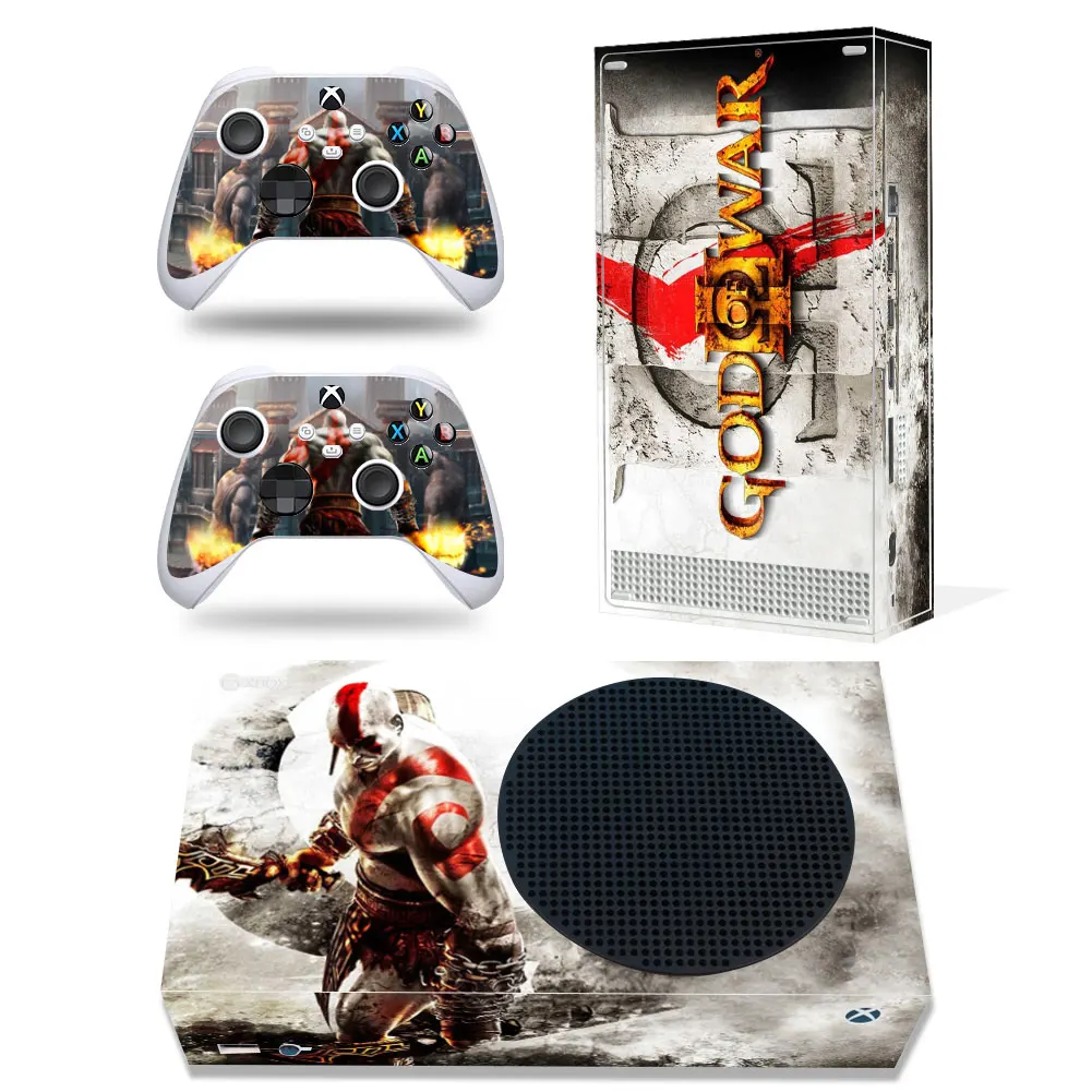 God Of War Design For Xbox Series S Skin Sticker Cover For Xbox series s  Console and 2 Controllers