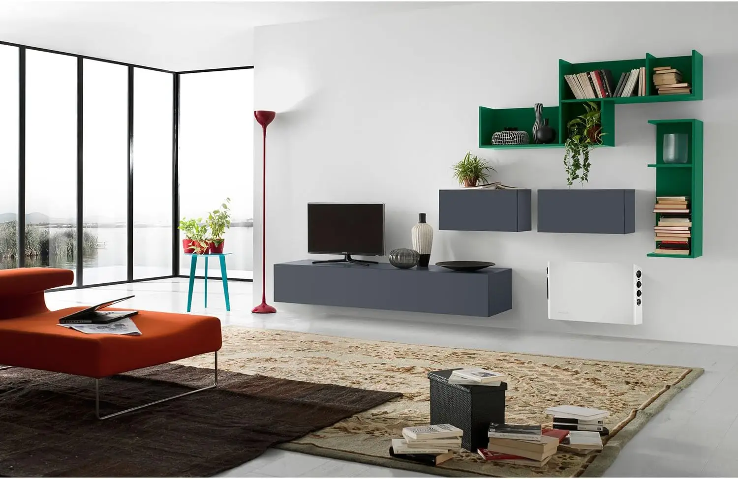 Slim Style Convection Panel Heater, Full Room, Quiet 1500W, portable electric heater,Freestanding/easily Wall mounted, quick hea
