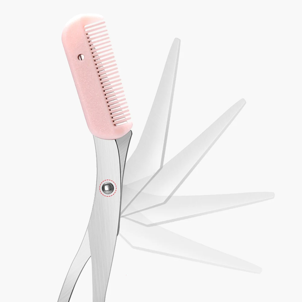 Eyebrow Scissors With Comb Professional Eyebrow Cutting Scissors Removable Comb Brow Trimmer Tool Accessories 1pcs eyebrow trimmer set,eyebrow razor set,eyebrow scissors